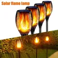 1/2/4/8 pièces 12LED flamme solaire torche lumière scintillante lumière étanche décoration de jardin extérieur pelouse chemin cour Patio lampadaire