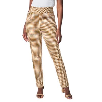 Plus Size Women's Comfort Waist Stretch Denim Straight Leg Jean by Jessica London in Clove White Houndstooth (Size 22) Pull On Stretch Denim