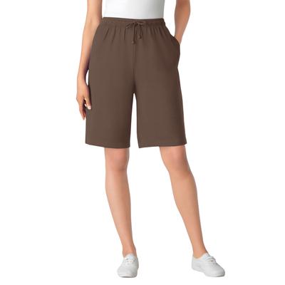 Plus Size Women's Sport Knit Short by Woman Within in Chocolate (Size 6X)