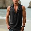 Homme Débardeur Sous-Vêtements T-shirt sans manches Sans manches Col en V Été Uni Mode Designer Basique Classique Vacances Rue Sortir Noir T-shirt haut de gamme pour homme
