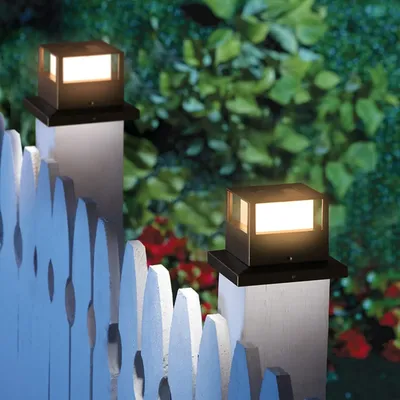Solar Column Light LED Outdoor Lighting Fence Gate Pillar Garden Courtyard Lamp Solar Powered Post Lamp for Outdoor