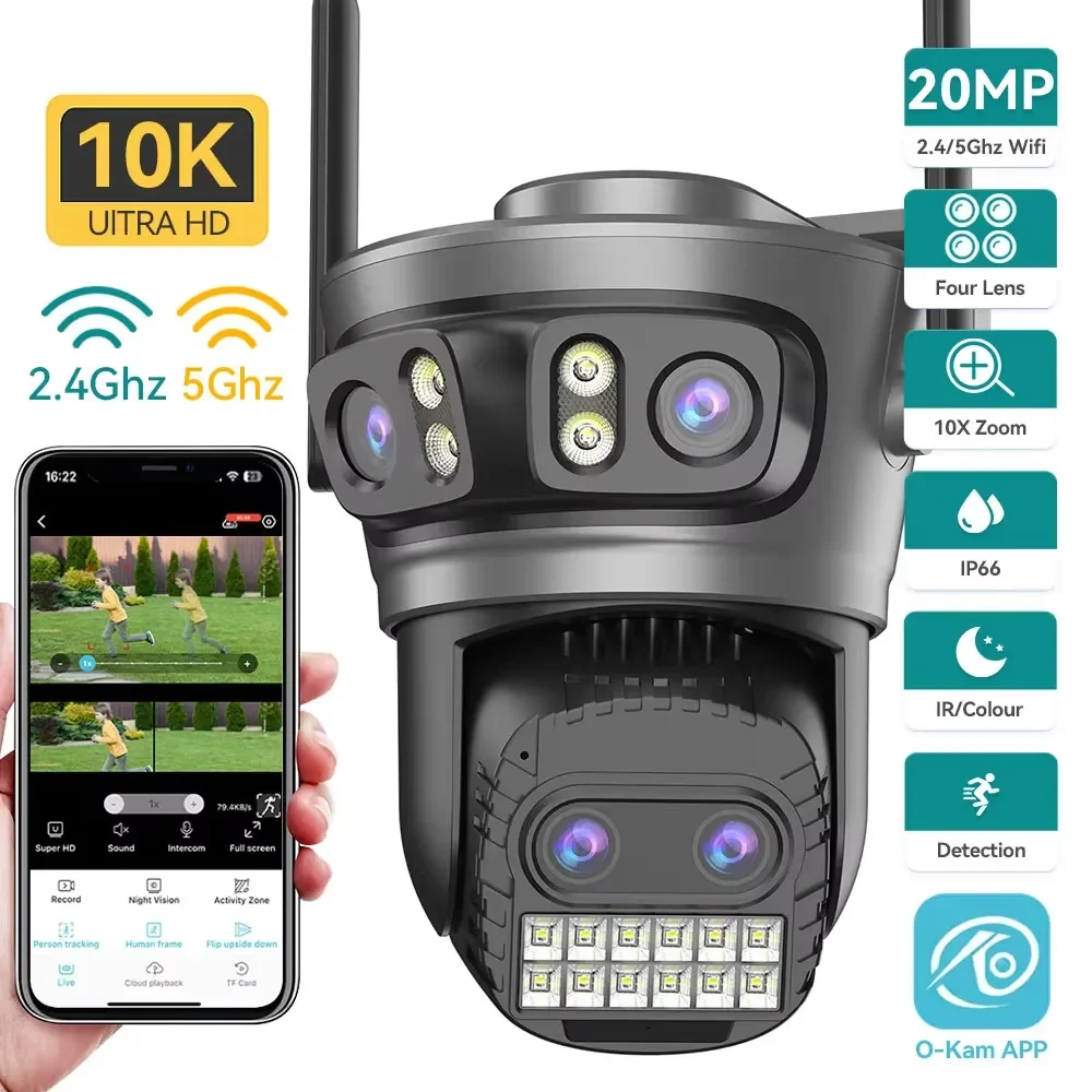 20MP 8K Vier Objektiv Drei Bildschirme 10X Zoom PTZ Wifi IP Kamera 10MP 5K Dual Objektiv Dual Bildschirme Auto Tracking Outdoor Kamera 5G WIFI Image