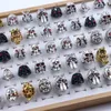 20 teile/los Vintage Punk großen Schädel Ringe für Männer Frauen Mix Stil Retro Gothic Skelett