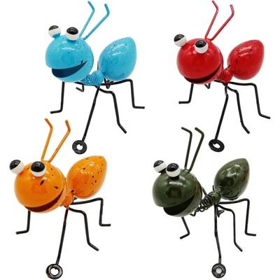 Crediri Metallameisen, 4er Set Gartenfiguren aus Metall, für den Innen- und Außenbereich geeignet Image