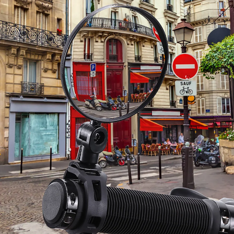 Universeller konvexer Reflektor für Motorräder und Fahrräder mit klarem Sichtfeld und verstellbarem Rückspiegel Image