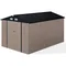 Metal Garden Shed, Galvanized Outdoor Storage Shed with Lockable Doors, 4 Air Vents & Sloping Roof,
