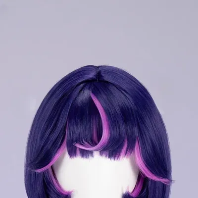 Juno Cosplay Perücke Spiel Overwatchs Rollenspiel Haar Hitzebeständige Haare Frauen 25 cm Lila Image