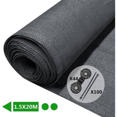 Vounot - Zaunblende 1.5×20m, Sichtschutz Zaun 150 g/m² hdpe Schattiernetz, Anthrazit Image