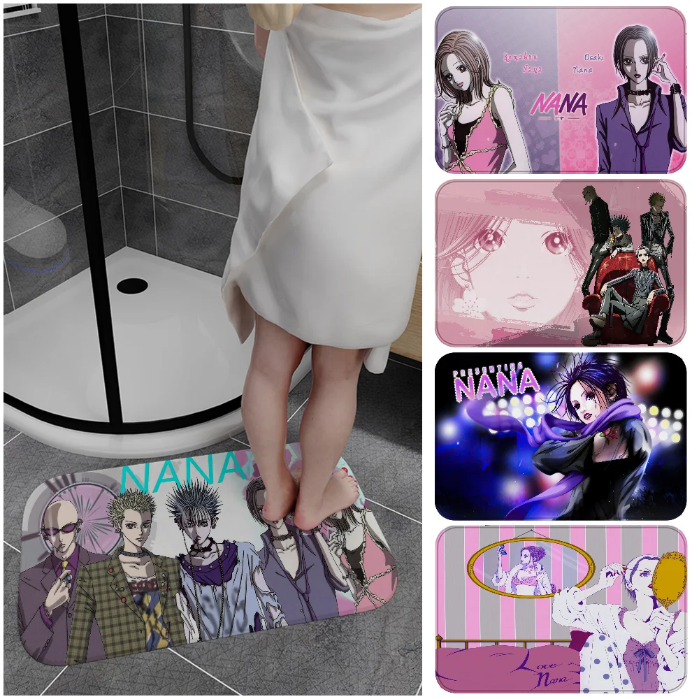 Nana Bodenmatte, rutschfest, absorbiert Wasser, langes Streifenkissen, Schlafzimmermatte, Alfombra Image