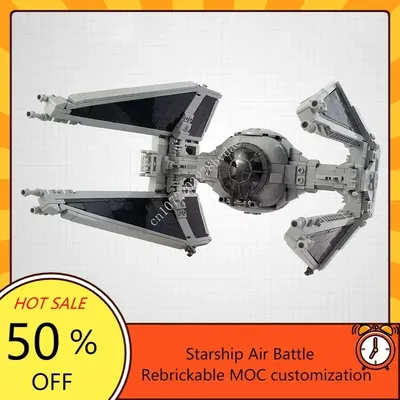 741PCS MOC Raum Schlacht Raumschiff TIE Interceptor Modell Bausteine Technologie Ziegel DIY Kreative Image