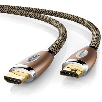 8k HDMI-Kabel 2.1, 4k Ultra hd 2160p, 3D, Nylonummantelung, Vollmetall Stecker, hdmi Typ a - 0,5m Image