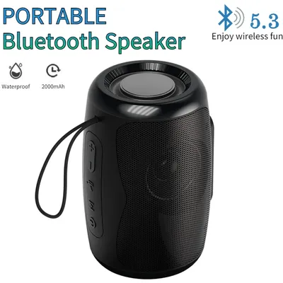 Portable Bluetooth Speaker Outdoor Waterproof Wireless TWS Radio Column Box Speaker Support TF card