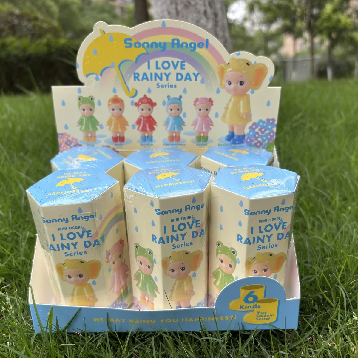 Sonny Angel Mini Figure I Love Rainy Day Series Series Toy for Girl Mystery Box Frog Duck Goldfish Hippopotamus SAS65980