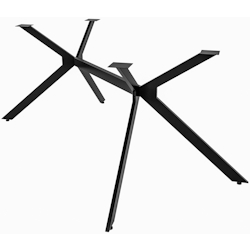 DELUKE® Tischgestell Metall PROXI Stahlgestell beschichtet, 72x155x71cm HxBxT Outdoor Tischbeine Tischfüße Tischuntergestell Schwarz Image