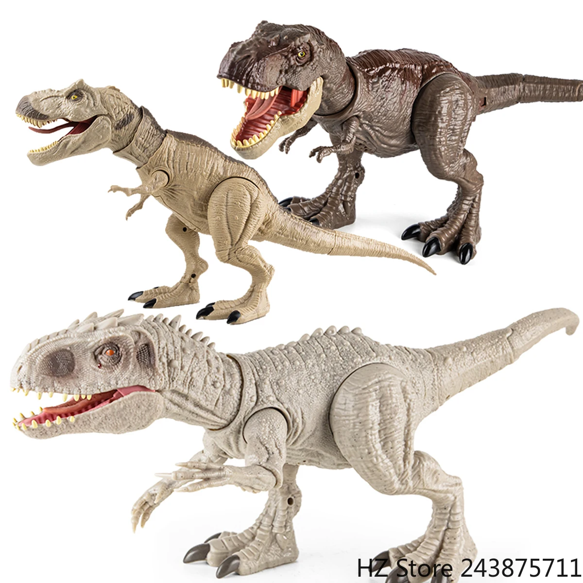 Indominus Rex T Rex Dinosauro Giocattoli Jurassic Toys Giocattolo di dinosauro Tyrannosaurus Rex con luci, Chomp e rugatura Giocattolo da gioco per bambini