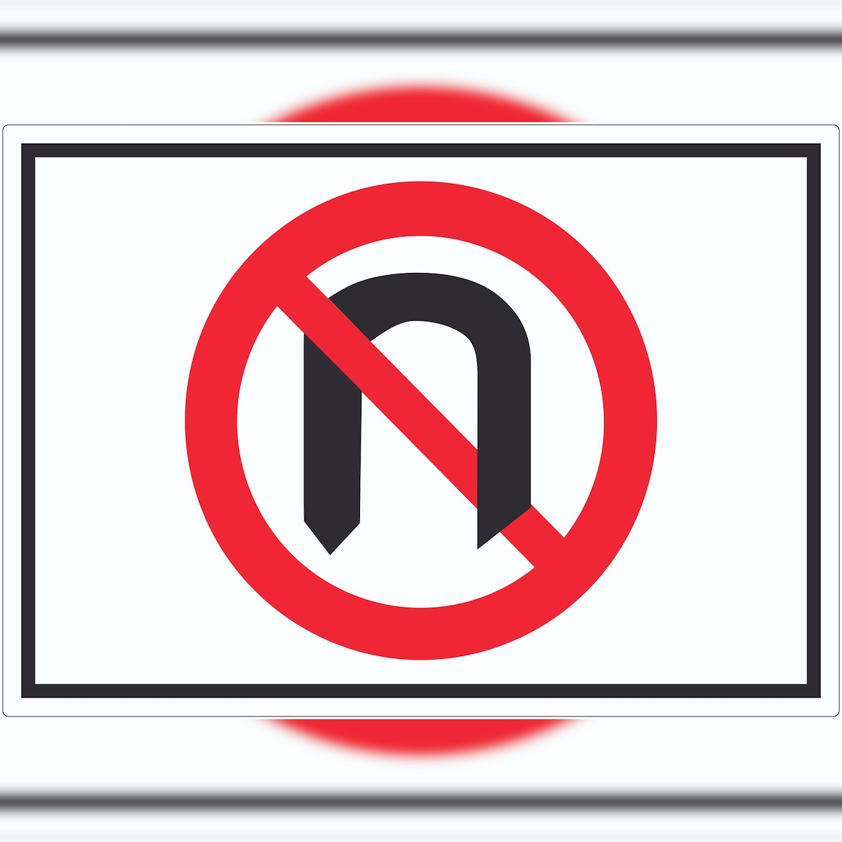 HB-Druck Wenden verboten Symbol Aufkleber A5 (148x210mm) Image