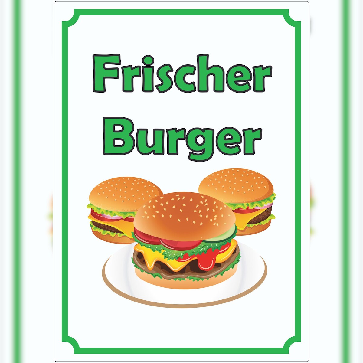 HB-Druck Frischer Burger Aufkleber Hochkant A0 (841x1189mm) Image