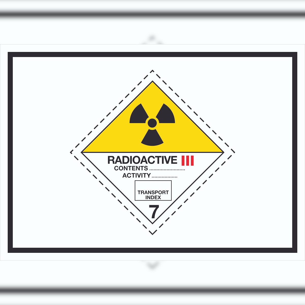 HB-Druck Schild radioaktive Stoffe Radioactive Symbol III-GELB A4 Rückseite selbstklebend Image