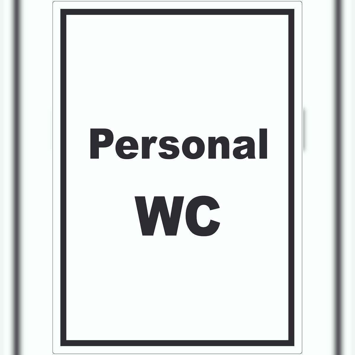 HB-Druck Personal WC Aufkleber mit Text hochkant A8 (52x74mm) Image