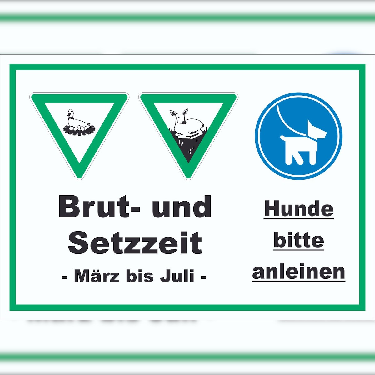 HB-Druck Brut- und Setzzeit März bis Juli Schild A3 (297x420mm) Image