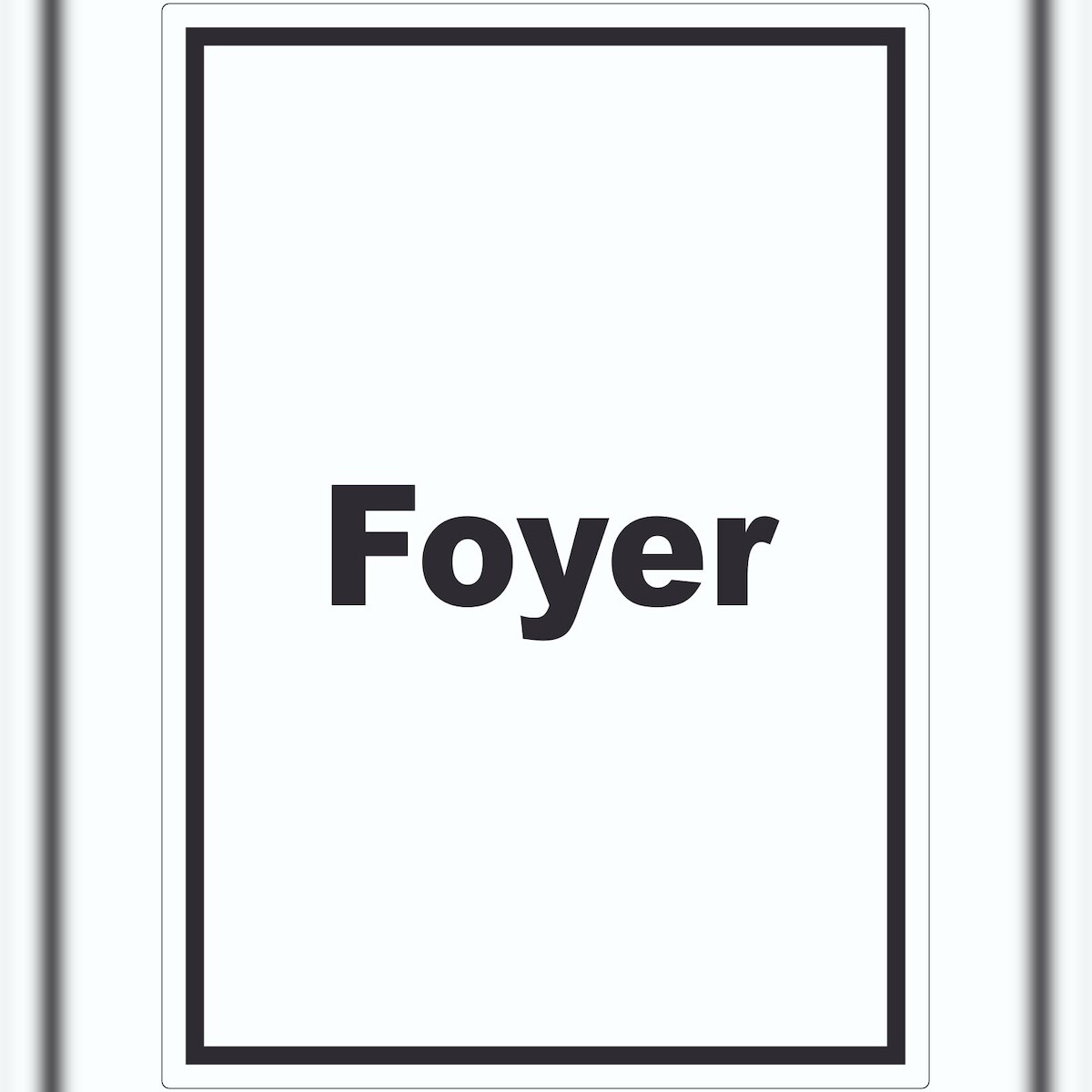 HB-Druck Foyer Aufkleber mit Text Eingangshalle Empfangshalle hochkant A2 (420x594mm) Image