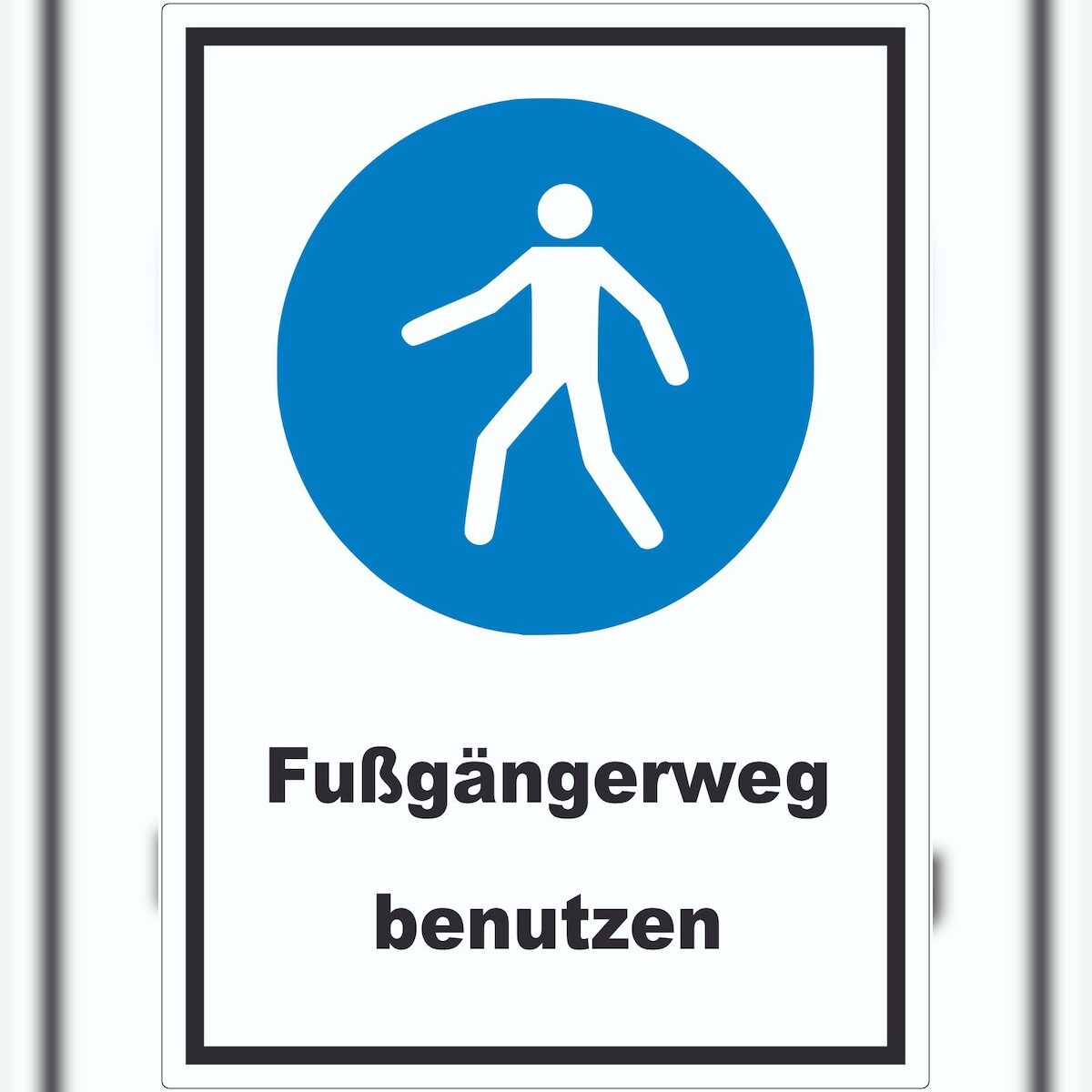 HB-Druck Fußgängerweg benutzen Aufkleber A0 (841x1189mm) Image
