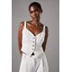Coast Womens Pinstripe Strappy Waistcoat - Multicolour - Size 14 UK | Coast Sale | Discount Designer Brands