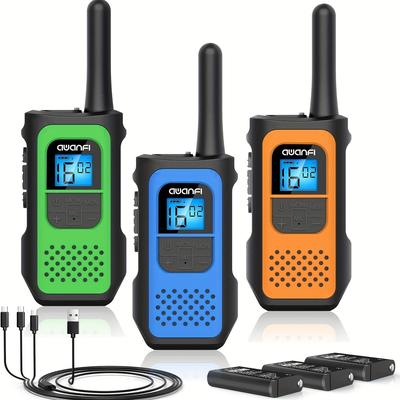 TEMU Walkie Talkies For Adults - Rechargeable Long Range 2 Way Radios With 16 Channels, Portable Walky For , Hiking, Cycling, Great Gift For Image