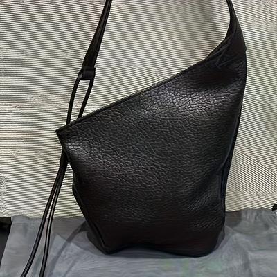 TEMU Women's Chic Tote Bag - Black Design, Fixed Shoulder Strap, Zipper Closure, Elegant Everyday Handbag For Women, Stylish And Casua Image