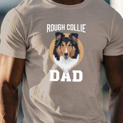 TEMU Rough Dog Illustration Print, Men's Round Crew Neck Short Sleeve Tee, Casual T-shirtcasual Comfy Lightweight Top For Summer Image