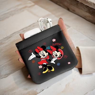 TEMU 1pc Mini Earphone , Portable Lipstick Storage Pouch, Coin And Card Holder, Foldable Jewelry Organizer, Travel Essential, A Fashionable Gift For Holidays. Image