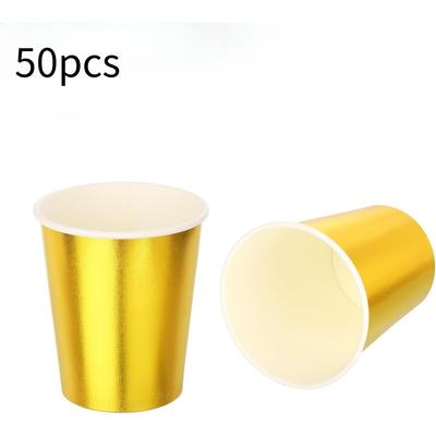 TEMU 50pcs - Elegant Party Tableware With & For Indoor/outdoor Events, Birthdays, Weddings, Bbqs, And Garden Parties Image
