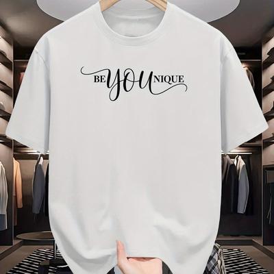TEMU Men's Summer Short-sleeve T-shirt - Trendy Printed Casual Round Neck Top For Men, Lightweight & Breathable, , Shirts For Summer Image