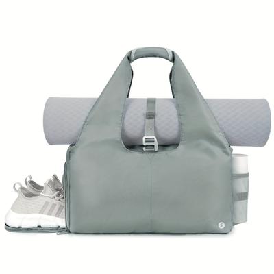 TEMU Portable Fitness Organizer Bag Women's Bags With Shoes Compartment & Storage Pockets With Adjustable Yoga Mat Holder For Pilates & Studio-to-street Transition Image
