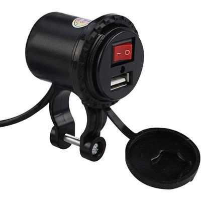 Ersandy - Motorrad-USB-Autoladegerät, 5 V/2,1 a, wasserdichte Motorrad-USB-Ladebuchse mit Image
