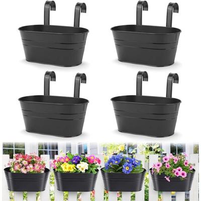 Gabrielle - Stück hängende Blumentöpfe aus Metall, 27,5 cm große Blumentöpfe, hängender Blumeneimer Image