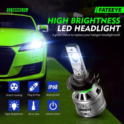 Ej.life - Fateeye Auto led Scheinwerfer Birne H4 H7 H11 9005 9006 6500K rundre licht 13000lm/paar