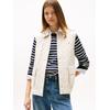 Steppweste TOMMY HILFIGER "PADDED NYLON SLIM QUILTED VEST", Damen, Gr. XS (34), beige (newsprint), Web, Obermaterial: 100% Polyamid, unifarben, casual, slim fit, Westen