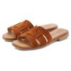 Pantolette LASCANA "Mule, Sandale, offener Schuh", Damen, Gr. 37, braun (camelfarben), Obermaterial: 100% Rindsleder. Futter: 100% Textilmaterial. Decksohle: 100% Textilmaterial. Laufsohle: 100% Synthetik, unifarben, casual, Schuhe, aus hochwertigem...