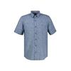 Kurzarmhemd LERROS "LERROS Herren Halbarmhemd in Übergrößen", Herren, Gr. 4XL, extraweit, blau (space blau), 60% Polyester, 40% Baumwolle, Kurzarm, Hemden