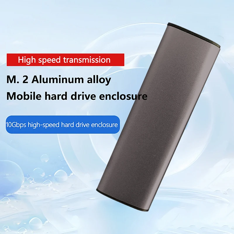 M2 NVMe SSD-Gehäuse 10 Gbit/s PCIe SSD-Gehäuse Tragbare Box für M.2 NVMe PCIE NGFF SATA-Protokoll SSD-Festplattenbox Metall externer Adapter Image