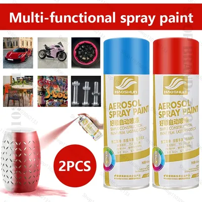 2-bottle pack,for graffiti,car spray painting,wall paint,furniture paint,Motorcycle Bike paint,Black,white,red,yellow,green,blue