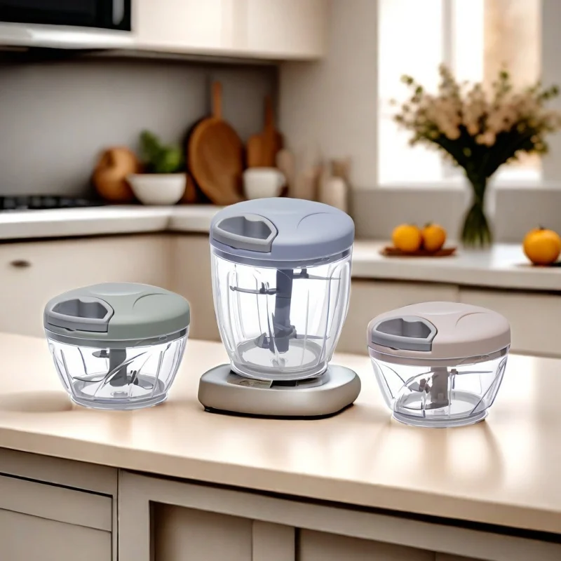 Kreativer manueller Knoblauchstampfer, multifunktionale ergänzende Lebensmittel, praktische Haushalts-Schneidemaschine für Hackfleisch und Gemüse Image