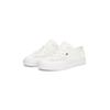 Plateausneaker TOMMY HILFIGER "TH OPEN MESH VULC SNEAKER", Damen, Gr. 36, beige (ecru), Textil, sportlich, Schuhe, Freizeitschuh, Halbschuh, Schnürschuh mit Logoflagge
