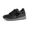 Keilsneaker GABOR "CAPRI", Damen, Gr. 38, schwarz, Kalbsleder, Lederimitat, unifarben, casual, Schuhe, Freizeitschuh, Halbschuh, Schnürschuh in Extraweite K