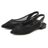 Ballerina FRENCH CONNECTION, Damen, Gr. 40, schwarz, Obermaterial: 70% Lederimitat, 30% Textilmaterial. Futter: 100% Lederimitat. Decksohle: 100% Lederimitat. Laufsohle: 100% Synthetik, unifarben, Mesh, feminin, Schuhe, Slingballerina,...