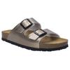 Hausschuh JOSEF SEIBEL "Hermine 01", Damen, Gr. 39, braun (bronzefarben), Leder, metallic, casual, Schuhe, Pantolette, Slides, Sandale mit weichem Lederfutter