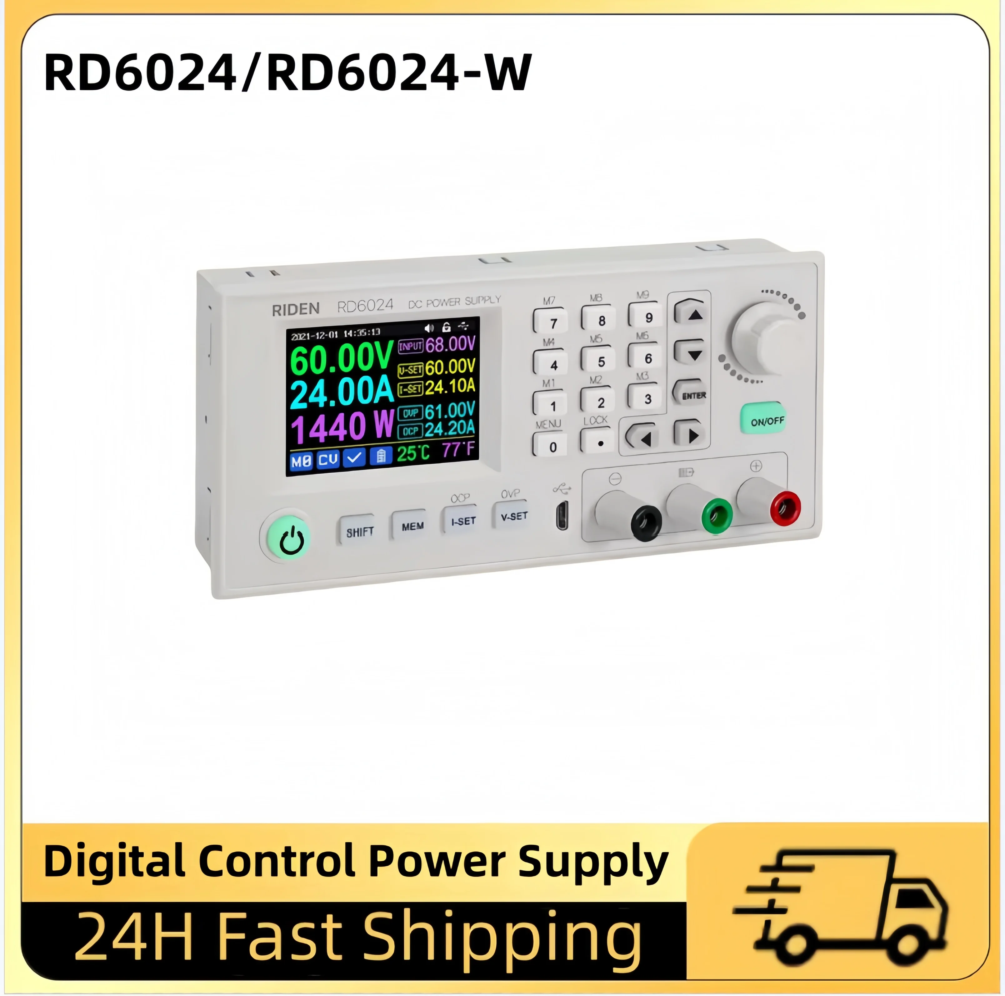 RD6024 RD6024W 60V 24A USB WiFi DC Einstellbarer Step-Down Desktop Power Step-Down Converter 2,4 Zoll Farbdisplay Image