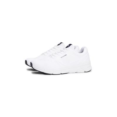 Sneaker TOMMY HILFIGER "MODERN COMFORT RUN KNIT", Herren, Gr. 46, weiß, Textil, unifarben mit Farbeinsatz, sportlich, Schuhe, Freizeitschuh, Halbschuh, Schnürer mit weich gepolstertem Schaftrand Image