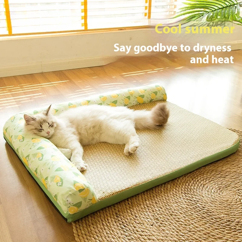 Hund Nest Sommer Kühlen Nest L-Förmigen Zaun Katze Nest Kleine Bett Haustier Eis Matte Kühlen Matte Haustier Nest haushalts Waren Ornament Hohe Qualität Image